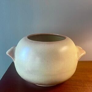 Frankoma Pottery Bean Pot, Soup Tureen 4W Plainsman Gold Glaze